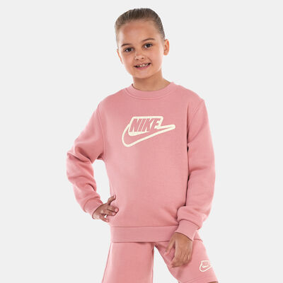 Nike Kids' Sportswear Club+ Crewneck Create Sweatshirt Pink