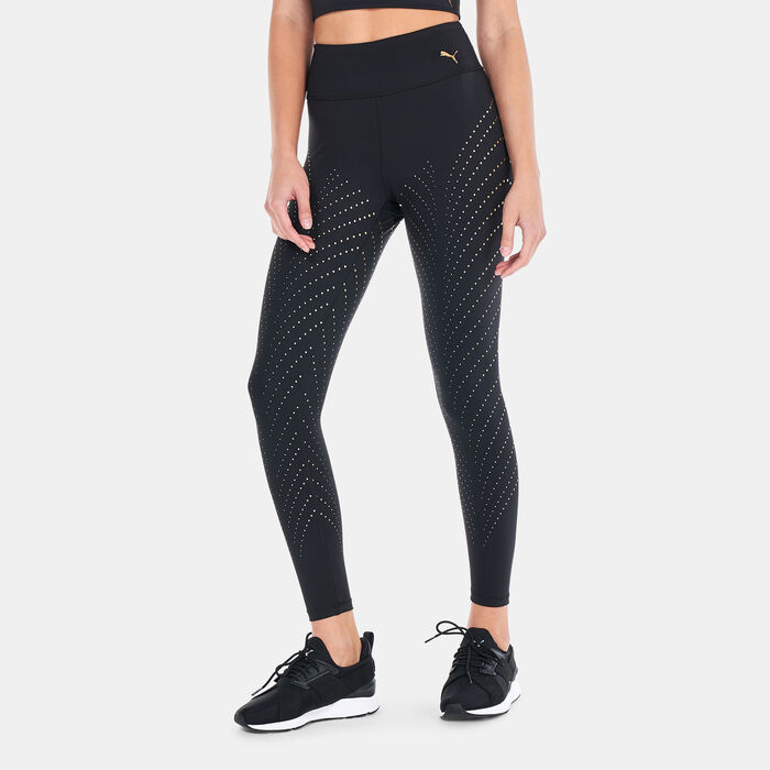 PUMA Women's FOREVER Luxe Graphic Training Leggings Black image number 0