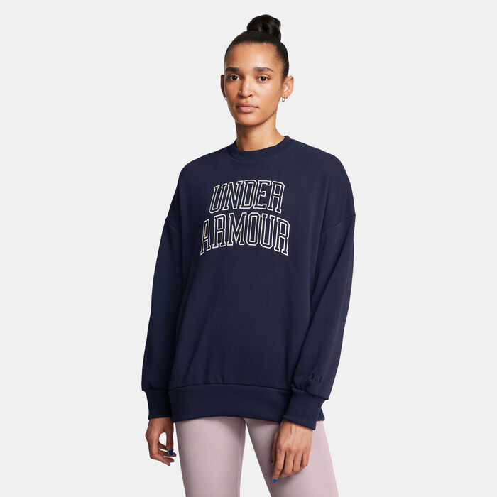 Under Armour Women's Icon Terry Sweatshirt Blue Under Armour Women's Icon Terry Sweatshirt Blue image number 0