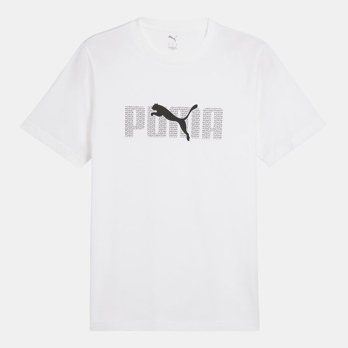 PUMA Men's Essential Logo Lab T-Shirt White image number 0