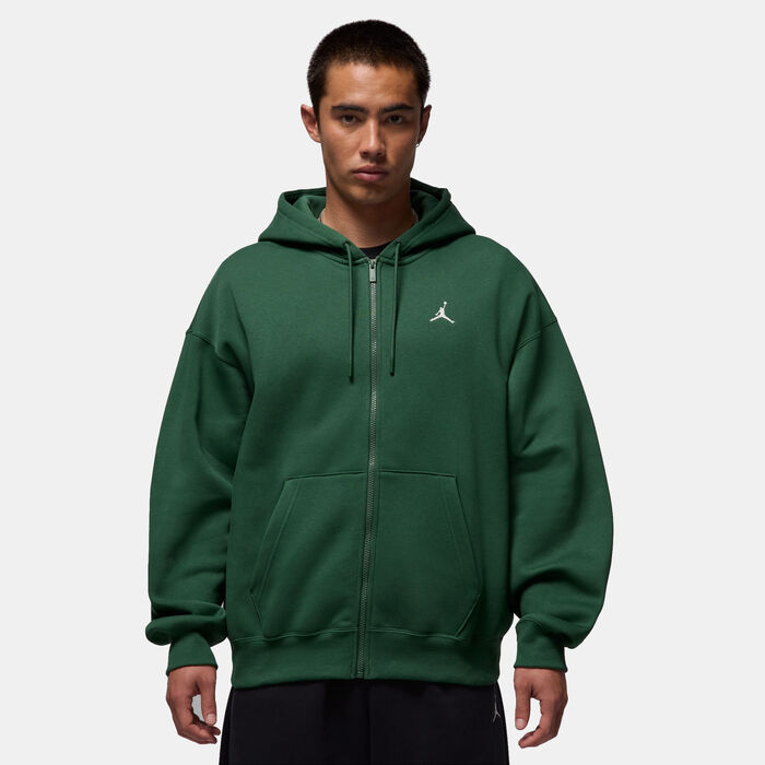 Jordan Men's Brooklyn Fleece Full-Zip Hoodie Green Jordan Men's Brooklyn Fleece Full-Zip Hoodie Green image number 0
