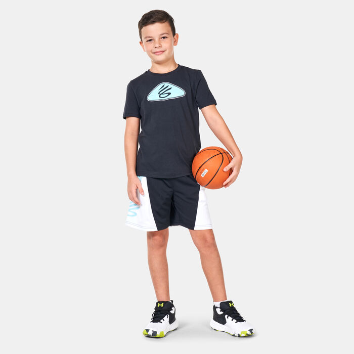 Under Armour Kids' Curry Logo T-Shirt (Older Kids) Black image number 2