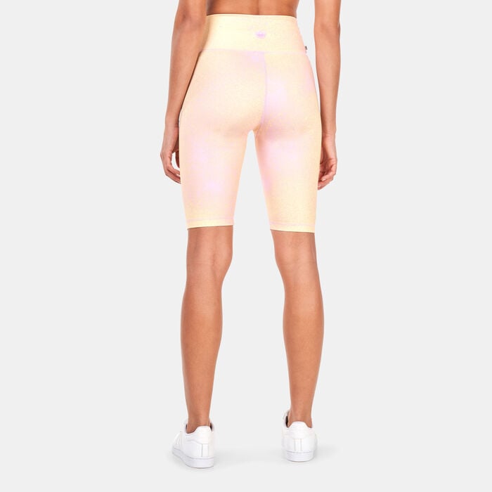 adidas Originals Women's Allover Print Bike Leggings Pink adidas Originals Women's Allover Print Bike Leggings Pink image number 1