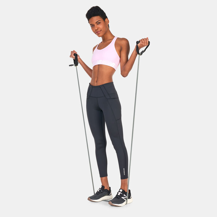 New Balance Women's Shape Shield 7/8 High Rise Pocket Leggings Black image number 2