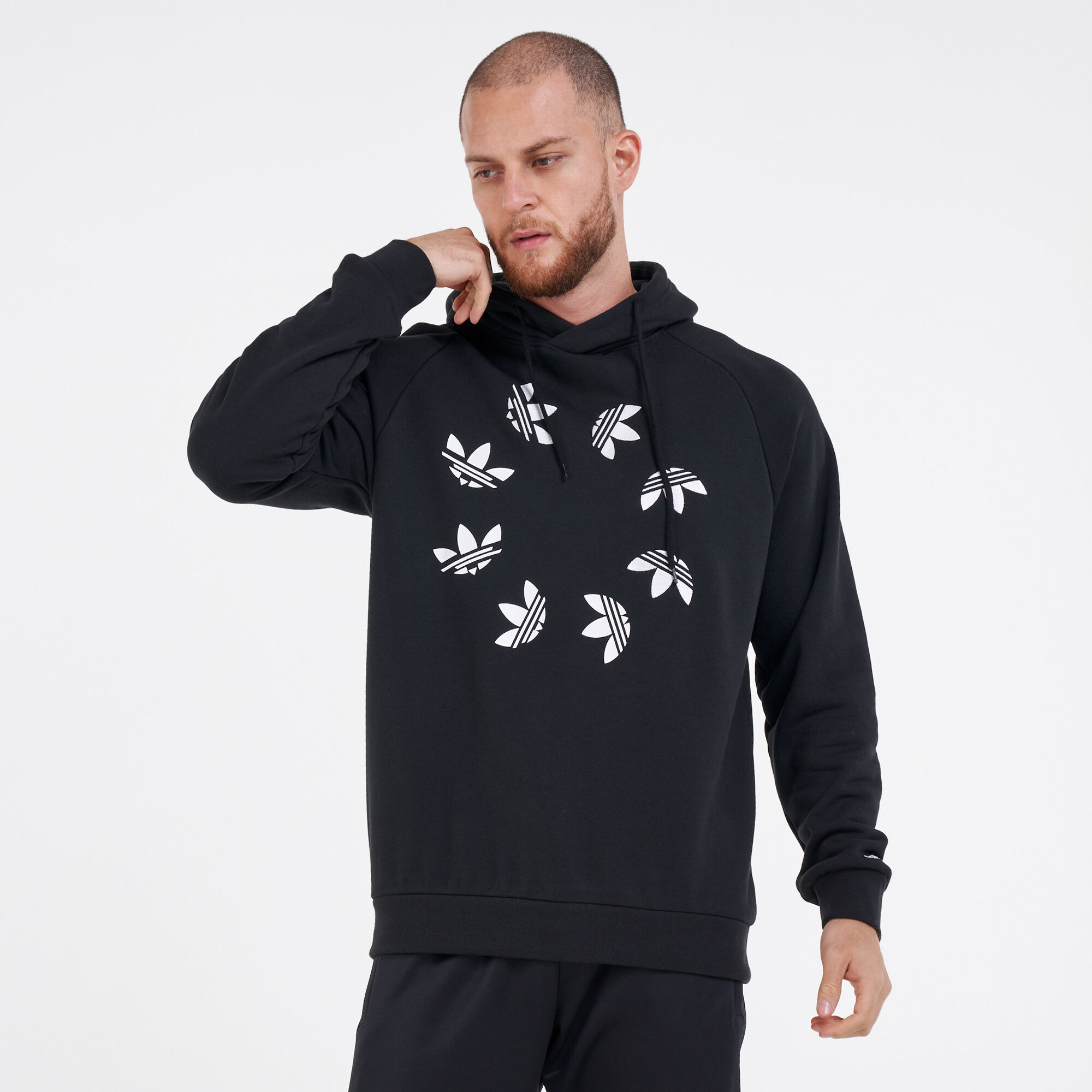 Trefoil sale hoodie black