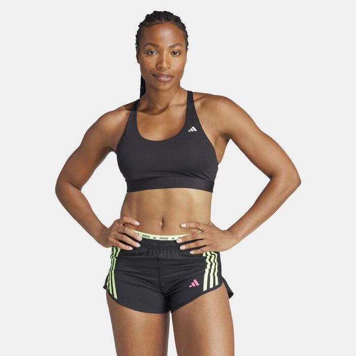 adidas Women's Ultimate Run Medium-Support Sports Bra Black image number 0
