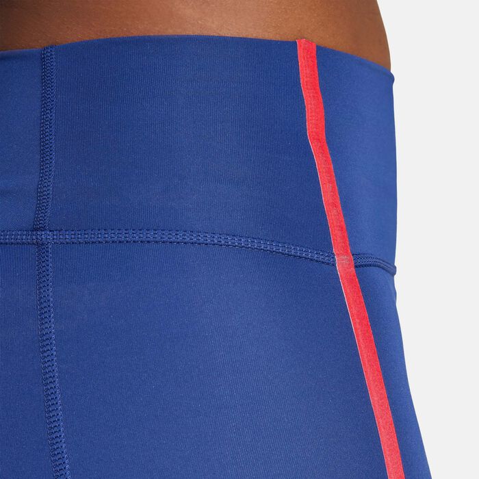 adidas Women's Optime Heritage Training Leggings Blue adidas Women's Optime Heritage Training Leggings Blue image number 4