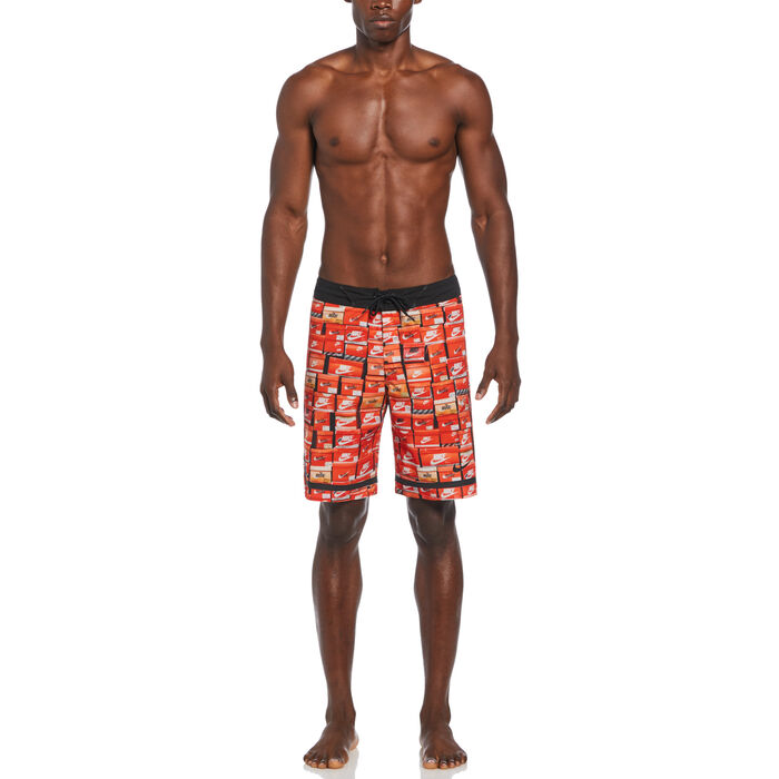 Nike Swim Men's Printed Swimming Shorts Orange Nike Swim Men's Printed Swimming Shorts Orange image number 2