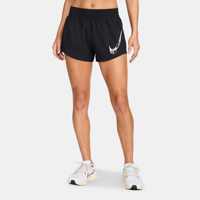 Nike Women's One Dri-FIT Graphic Shorts Black Nike Women's One Dri-FIT Graphic Shorts Black image number 0