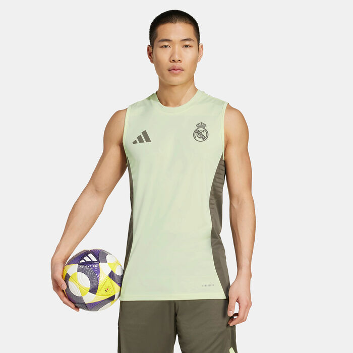adidas Men's Real Madrid Tiro 25 Competition Training Football Top Green adidas Men's Real Madrid Tiro 25 Competition Training Football Top Green image number 0