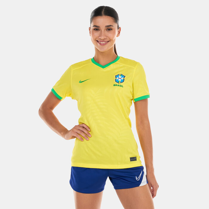 Nike Women's Brazil 2023 Stadium Home Dri-FIT Football Jersey yellow Nike Women's Brazil 2023 Stadium Home Dri-FIT Football Jersey yellow image number 0
