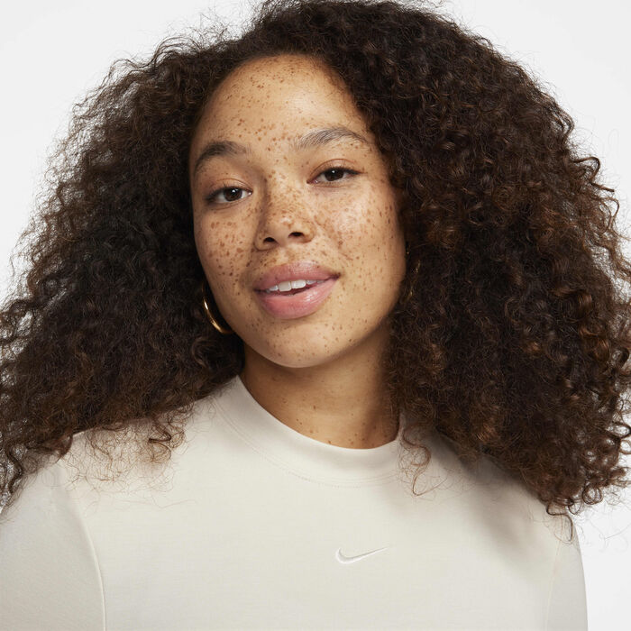 Nike Women's Sportswear Essential Midi Dress Ivory image number 2