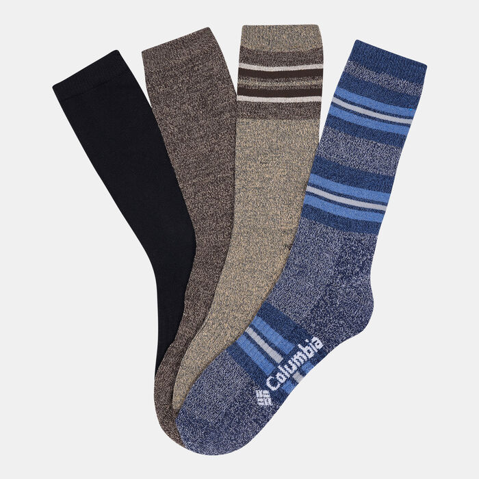 Columbia Men's Moisture Control Wide Stripe Crew Socks (4 Pack) Grey Columbia Men's Moisture Control Wide Stripe Crew Socks (4 Pack) Grey image number 0