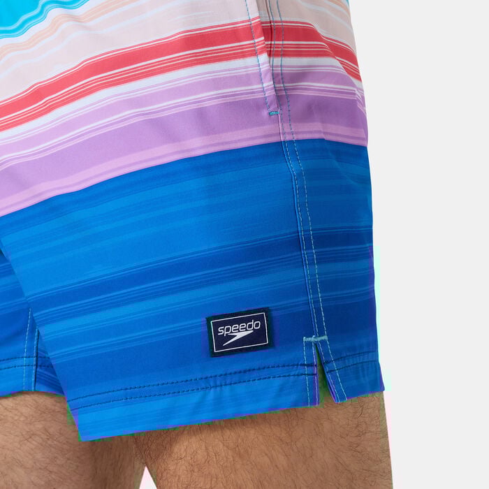 Speedo Men's Printed Redondo Edge Swimming Shorts Blue Speedo Men's Printed Redondo Edge Swimming Shorts Blue image number 4