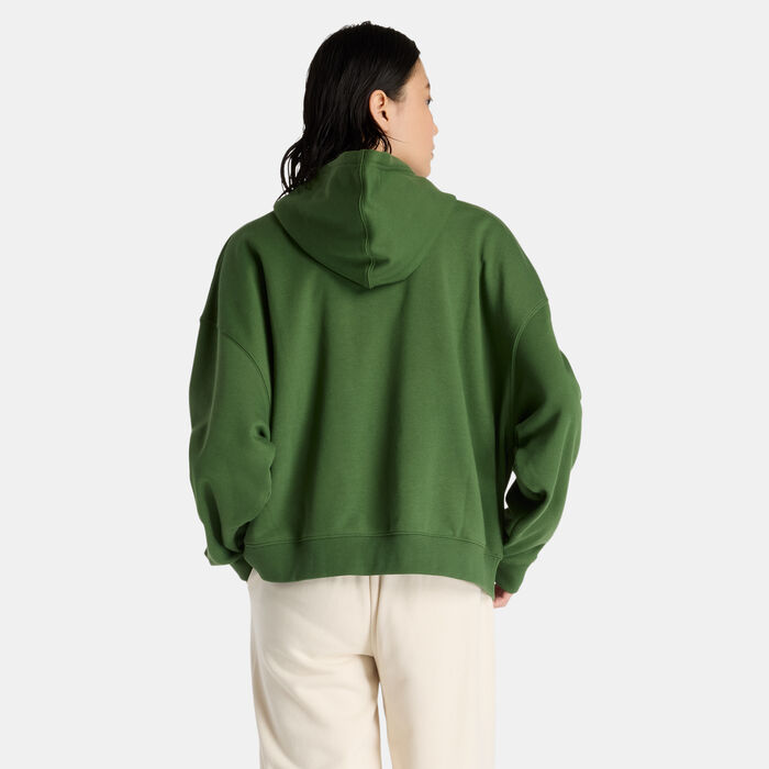 New Balance Women's Flower Hoodie Green New Balance Women's Flower Hoodie Green image number 1
