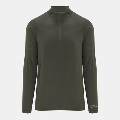 Sun and Sand Sports Men's Quarter Zip T-Shirt Green Sun and Sand Sports Men's Quarter Zip T-Shirt Green