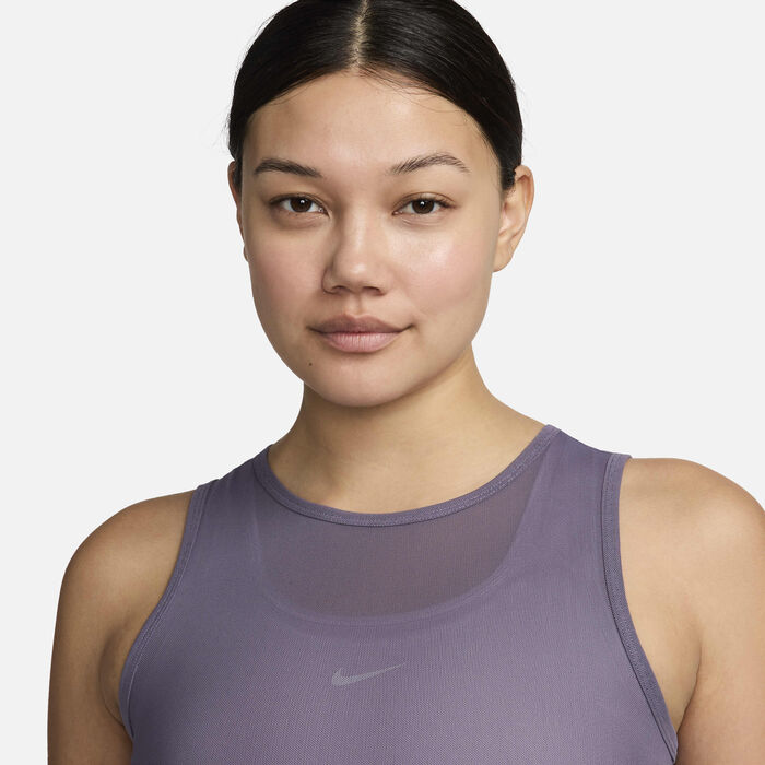 Nike Women's Pro Mesh Tank Top Purple image number 2
