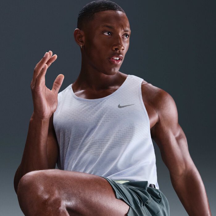 Nike Men's Stride Dri-FIT ADV Running Tank Top Grey image number 2