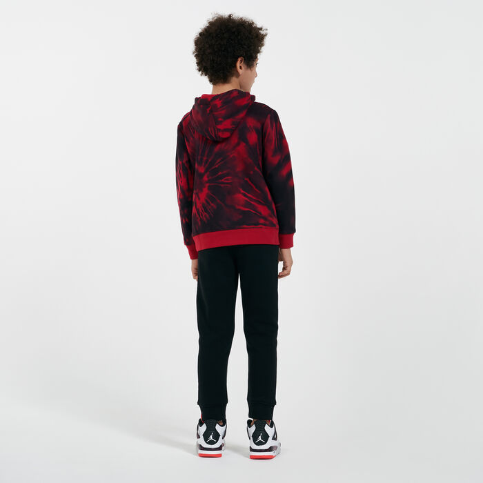 Jordan Kids' Air Jumpman AJ6 Tie-Dye Pullover Hoodie and Sweatpants Set Black Jordan Kids' Air Jumpman AJ6 Tie-Dye Pullover Hoodie and Sweatpants Set Black image number 1
