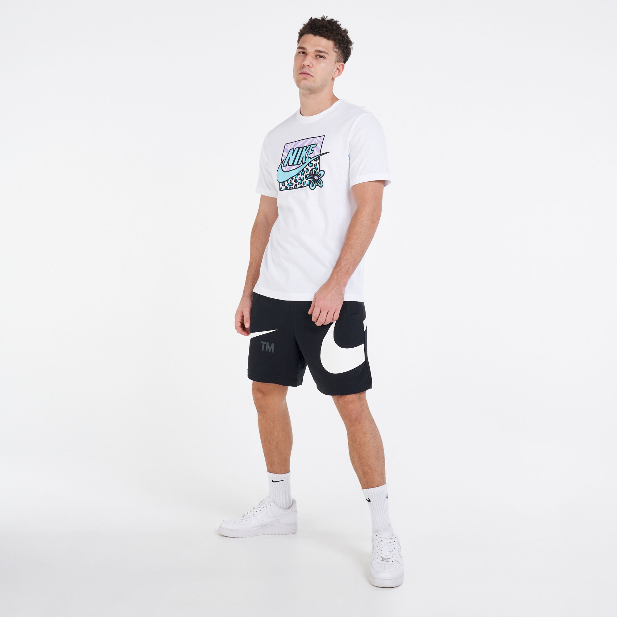 Mens nike swoosh hotsell shorts