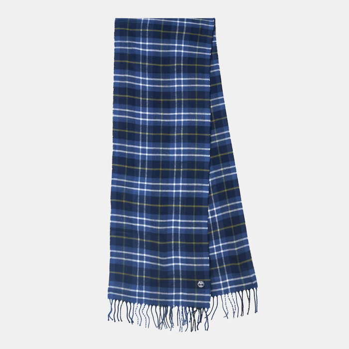 Timberland Men's Plaid Scarf Blue Timberland Men's Plaid Scarf Blue image number 0