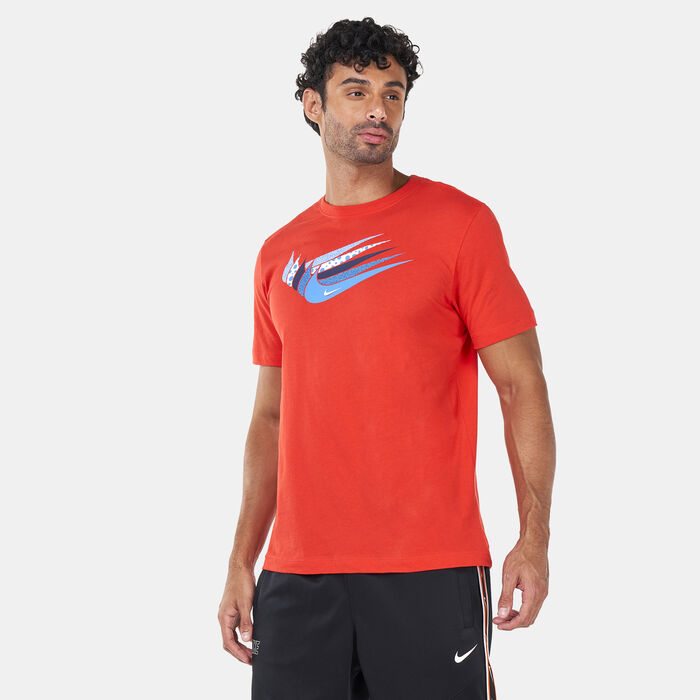 Nike Men's Sportswear Multi Swoosh T-Shirt Red Nike Men's Sportswear Multi Swoosh T-Shirt Red image number 0