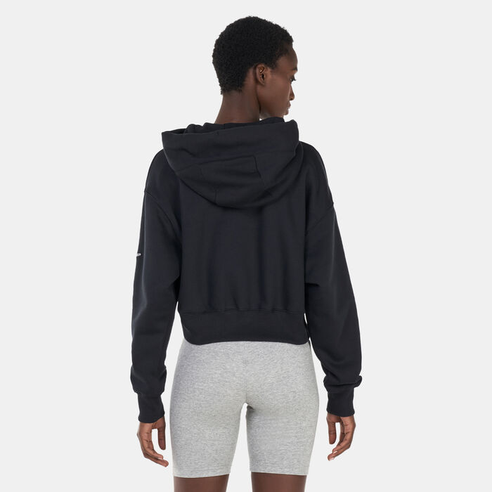 Nike Women's Sportswear Swoosh Fleece Hoodie Black Nike Women's Sportswear Swoosh Fleece Hoodie Black image number 1