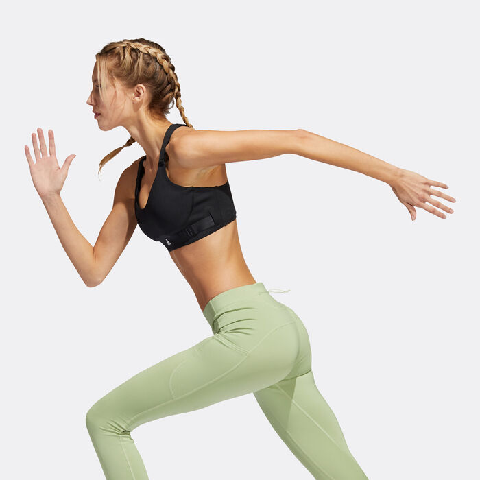 adidas Women's FastImpact Luxe Run High-Support Sports Bra Black image number 2