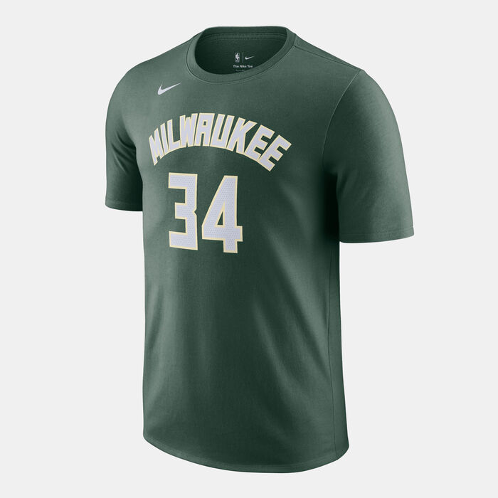 Nike Men's NBA Milwaukee Bucks T-Shirt Green Nike Men's NBA Milwaukee Bucks T-Shirt Green image number 0