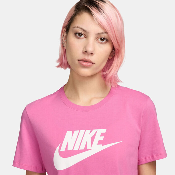 Nike Women's Sportswear Essentials Logo T-Shirt Pink image number 2