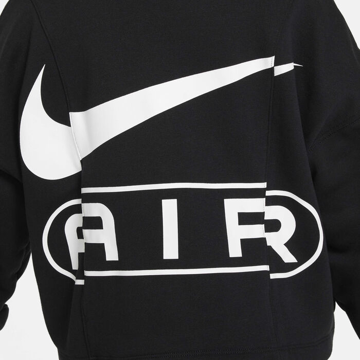 Nike Girls' Air Full-Zip Hoodie Black Nike Girls' Air Full-Zip Hoodie Black image number 4