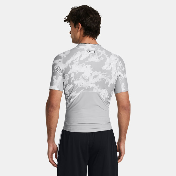 Under Armour Men's HeatGear Iso-Chill Graphic Printed Training T-Shirt Grey image number 1