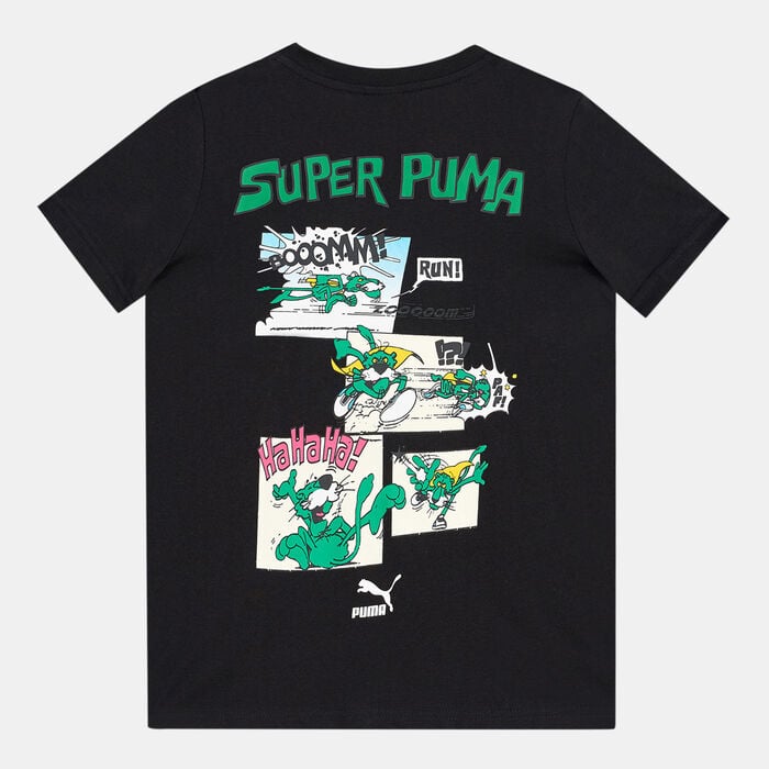 PUMA Kids' Classics Super T-Shirt (Older Kids) Black PUMA Kids' Classics Super T-Shirt (Older Kids) Black image number 1