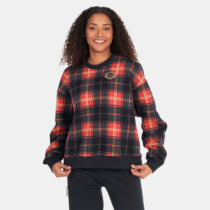 Nike Women's Brooklyn Fleece Crew Sweatshirt Red Nike Women's Brooklyn Fleece Crew Sweatshirt Red image number 0