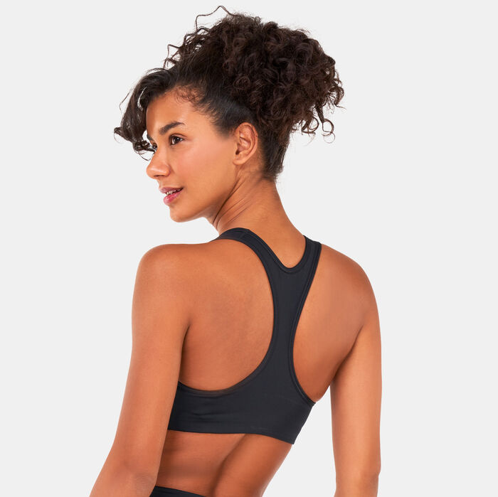 Nike Women's Swoosh Futura Sports Bra Black Nike Women's Swoosh Futura Sports Bra Black image number 1