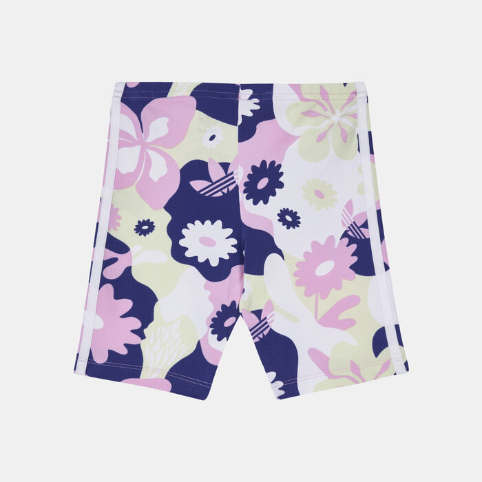 adidas Originals Kids' Allover Flower Print Cycling Shorts Multi-Color adidas Originals Kids' Allover Flower Print Cycling Shorts Multi-Color image number 1