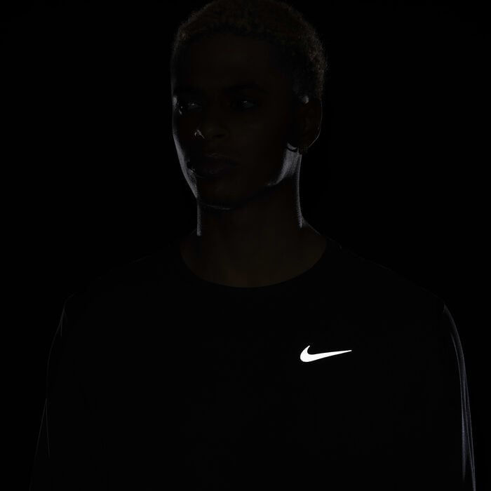 Nike Men's Miler Dri-FIT UV Running Top Black Nike Men's Miler Dri-FIT UV Running Top Black image number 5