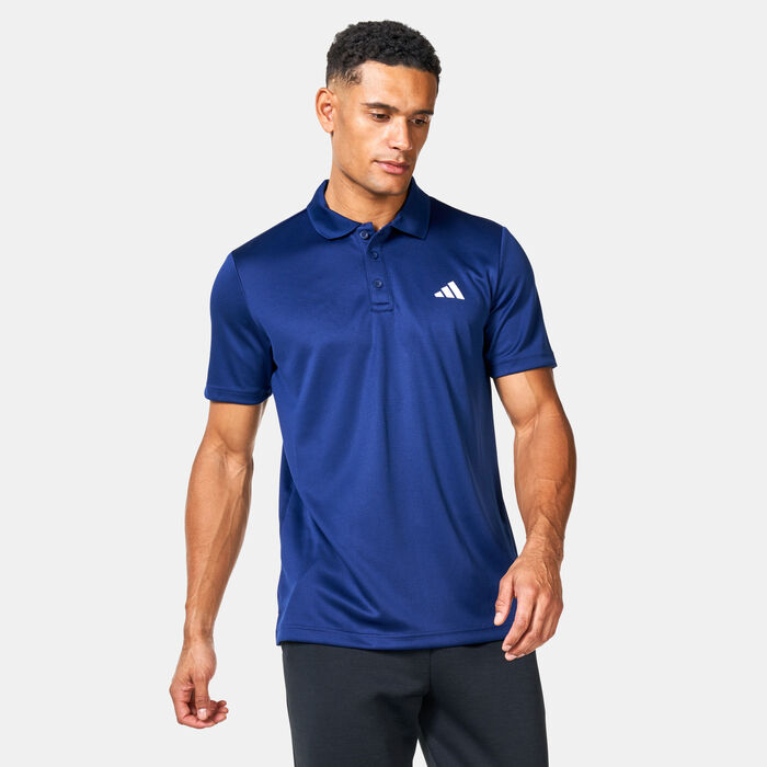 adidas Men's Train Essentials Training Polo Shirt Blue image number 0