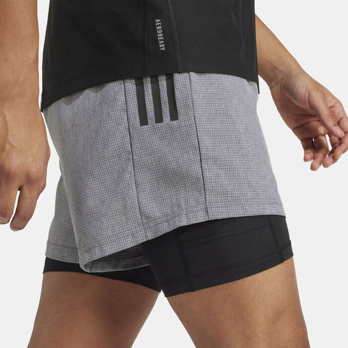 adidas Men's Own The Run 2-In-1 Shorts Grey adidas Men's Own The Run 2-In-1 Shorts Grey image number 4