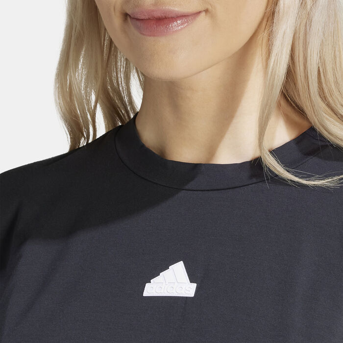 adidas Women's City Escape Crop Top Black image number 3