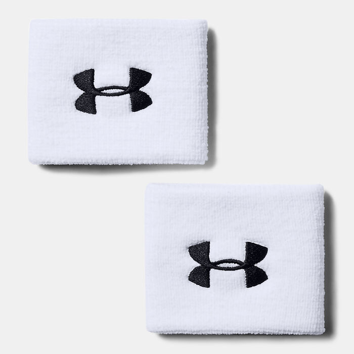 Under Armour Men's Performance Wristbands (2 Pack) White Under Armour Men's Performance Wristbands (2 Pack) White image number 0