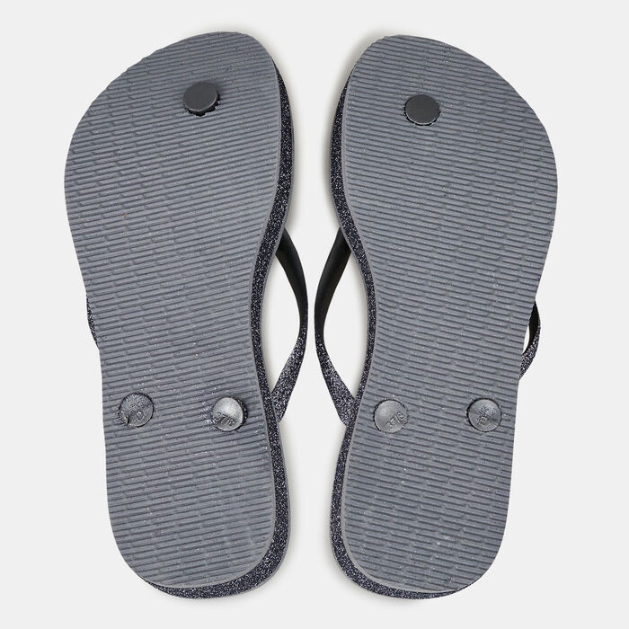 Havaianas Women's Slim Flatform Sparkle Flip Flops Grey Havaianas Women's Slim Flatform Sparkle Flip Flops Grey image number 1
