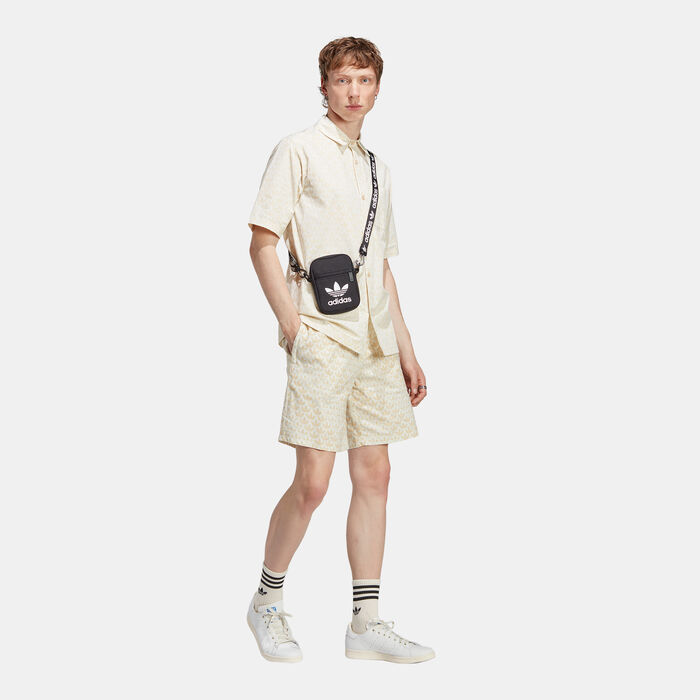 adidas Originals Men's Graphics Monogram Allover Print Shirt Beige image number 2