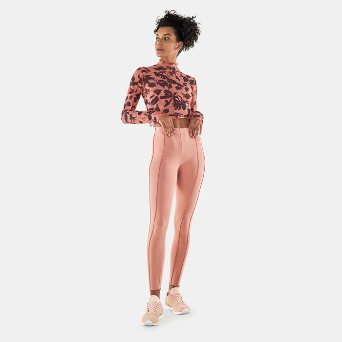Reebok Women's Classics Flourishing Mesh Long Sleeve Shirt Pink Reebok Women's Classics Flourishing Mesh Long Sleeve Shirt Pink image number 2