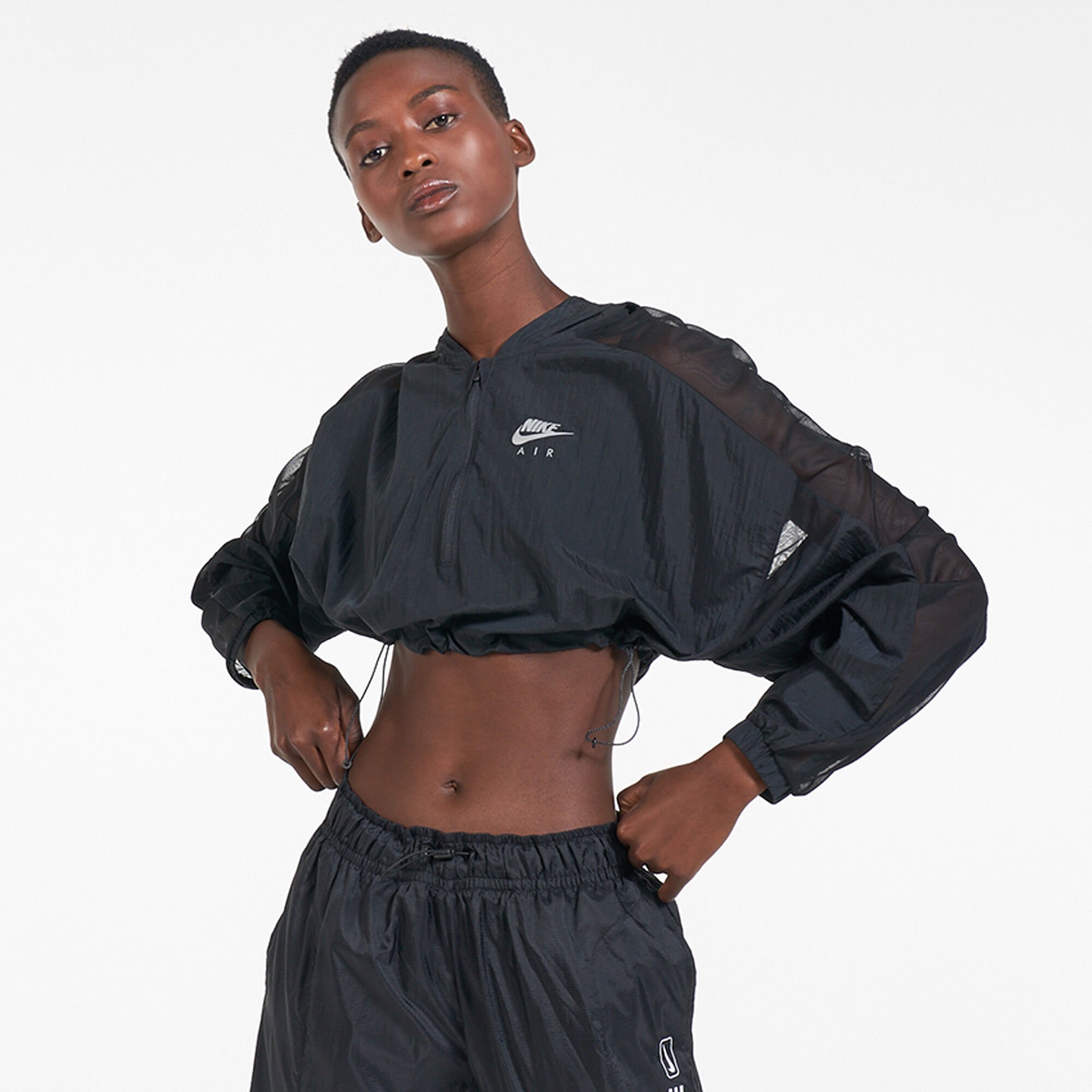 Nike women's sales cropped jacket