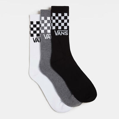 Vans Men's Classic Check Crew Socks (3 Pairs) Multi-Color