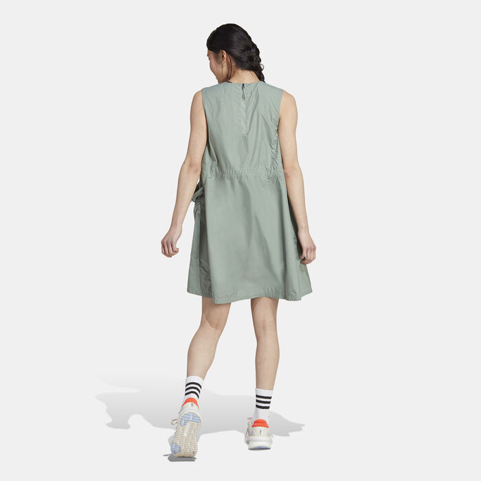 adidas Women's City Escape Dress Green adidas Women's City Escape Dress Green image number 1
