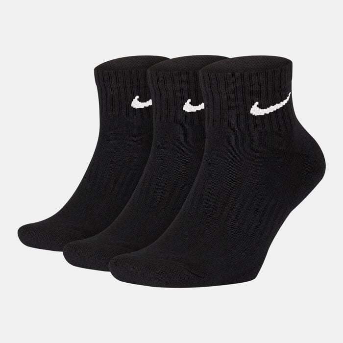 Nike Everyday Cushion Ankle Socks (3 Pairs) Black Nike Everyday Cushion Ankle Socks (3 Pairs) Black image number 0