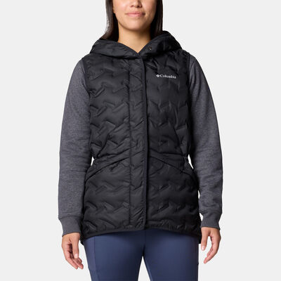 Columbia Women's Delta Ridge II Down Hooded Hiking Vest Black Columbia Women's Delta Ridge II Down Hooded Hiking Vest Black