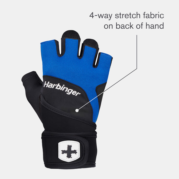 Harbinger Grip 2.0 Training Gloves Blue Harbinger Grip 2.0 Training Gloves Blue image number 2